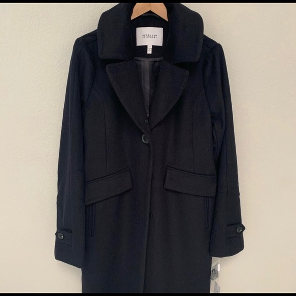 Derek Lam 10 Crosby Wool Trench Coat Faux Fur size medium designer NWT - Picture 7 of 8